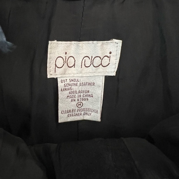 pia Rucci Vintage Women’s Black Genuine Leather Pants Size Medium - Picture 5 of 5